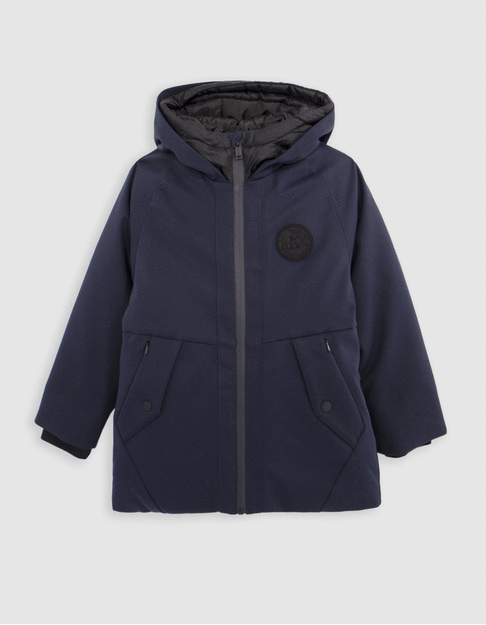 Parka 2-en-1 marine doudoune motif jacquard garçon - IKKS