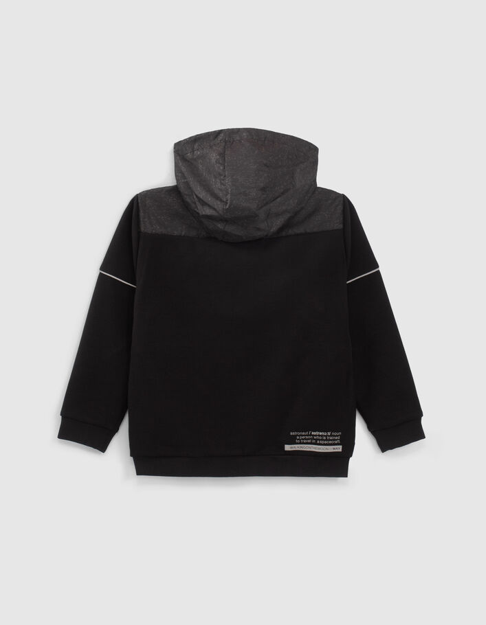 Boys’ black cardigan with Reflective hood - IKKS