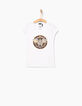 Tee-shirt Wonderwoman blanc avec logo W fille-4