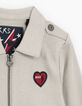 Girls’ silver bikers-style cardigan-3