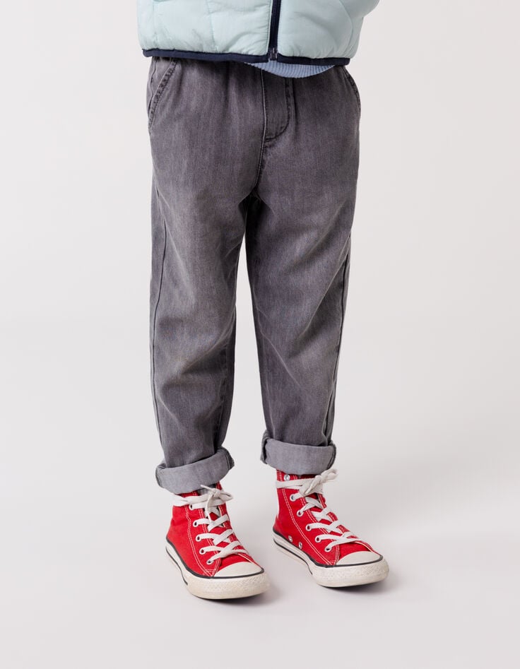 Jean JOGGER gris garçon-1