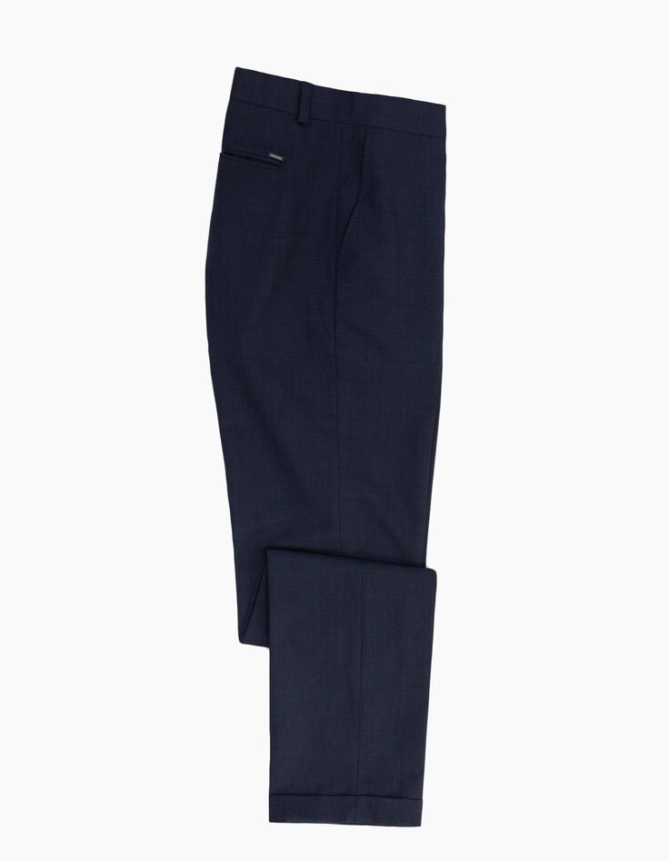 Indigoblauwe kostuumbroek prince-de-galles heren TRAVEL SUIT-2
