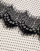 Jupe longue &eacute;crue satin&eacute;e motif pois et dentelle Femme-8