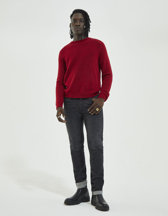 Pull red tricot mousseux à col rond Homme - IKKS