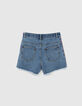 Shorts vaqueros azul waterless hilos bordados ni&ntilde;a-5