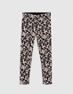 Omkeerbare legging zwart en grafische print meisjes-1