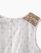 Girls’ off-white foil and gold sequins dress-4