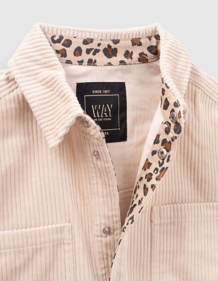 Chaqueta beige pana niña-6
