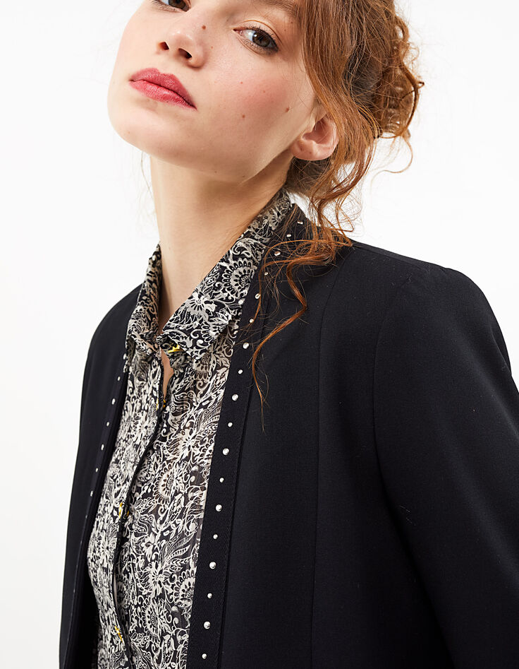 Veste de costume noire à clous I.Code-1