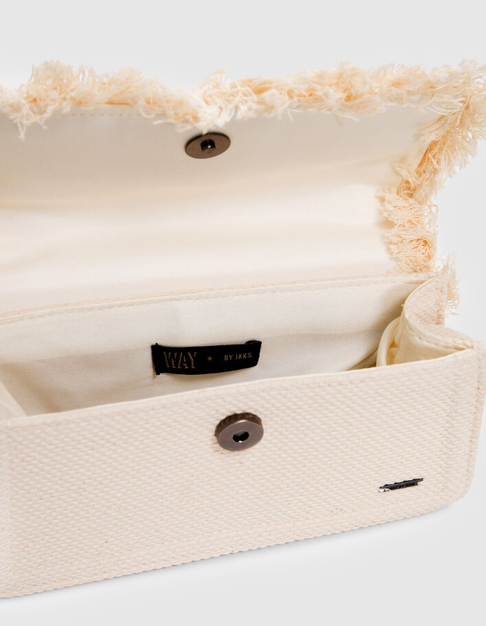 Cremeweiße Mini-Mädchenhandtasche mit Überschlag - IKKS