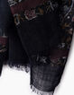 Women's peony print scarf-3