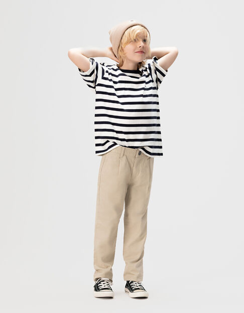 Boys’ beige chino trousers - IKKS