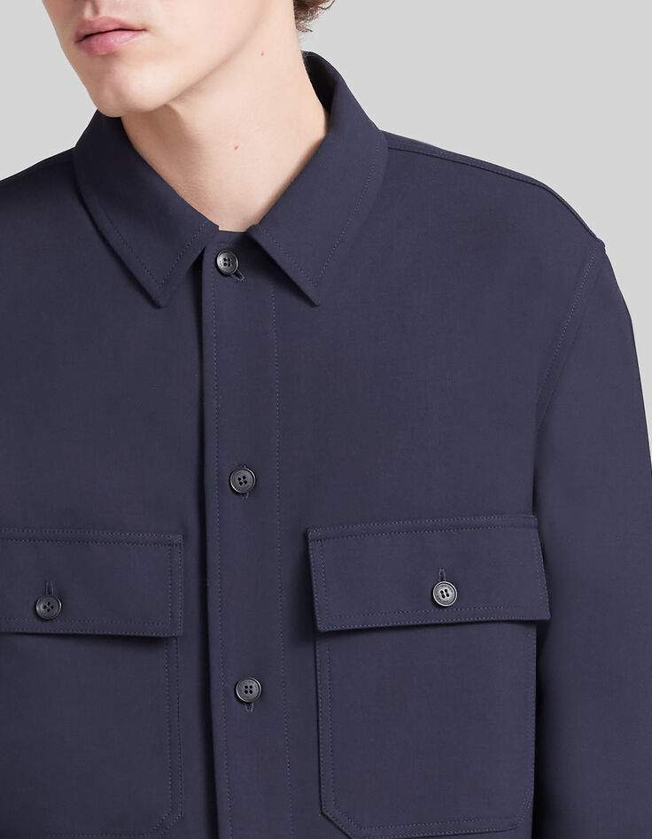 Marineblaues REGULAR-Herrensakko mit mehreren Taschen-5
