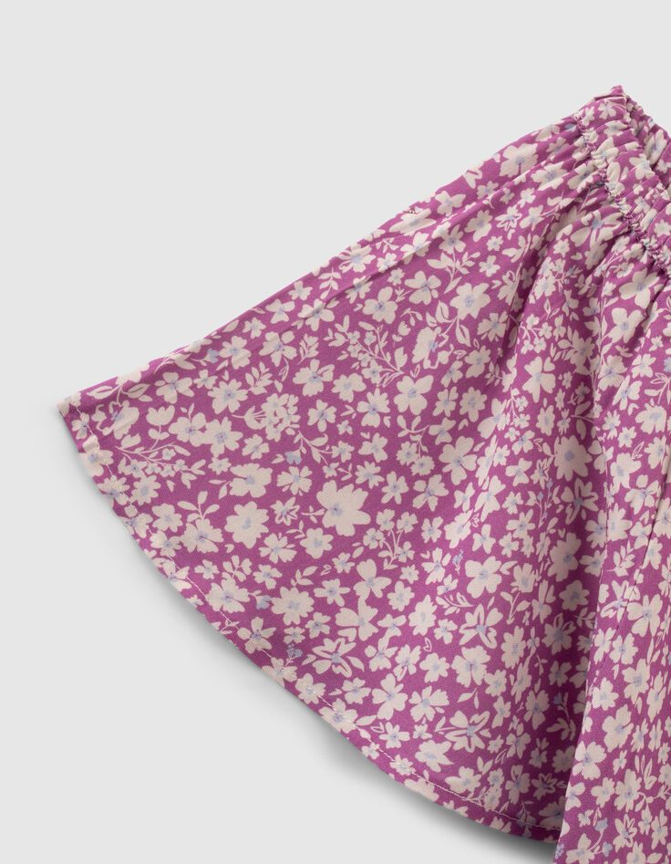 Girls’ violet daisy print LENZING™ ECOVERO™ viscose blouse-4