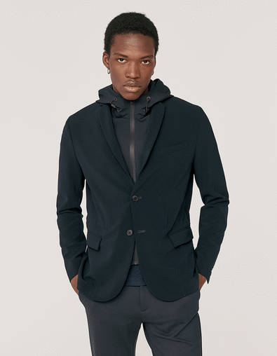 Veste marine à parmenture amovible Homme - IKKS
