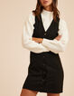Robe-gilet noire motif rayures I.Code-3