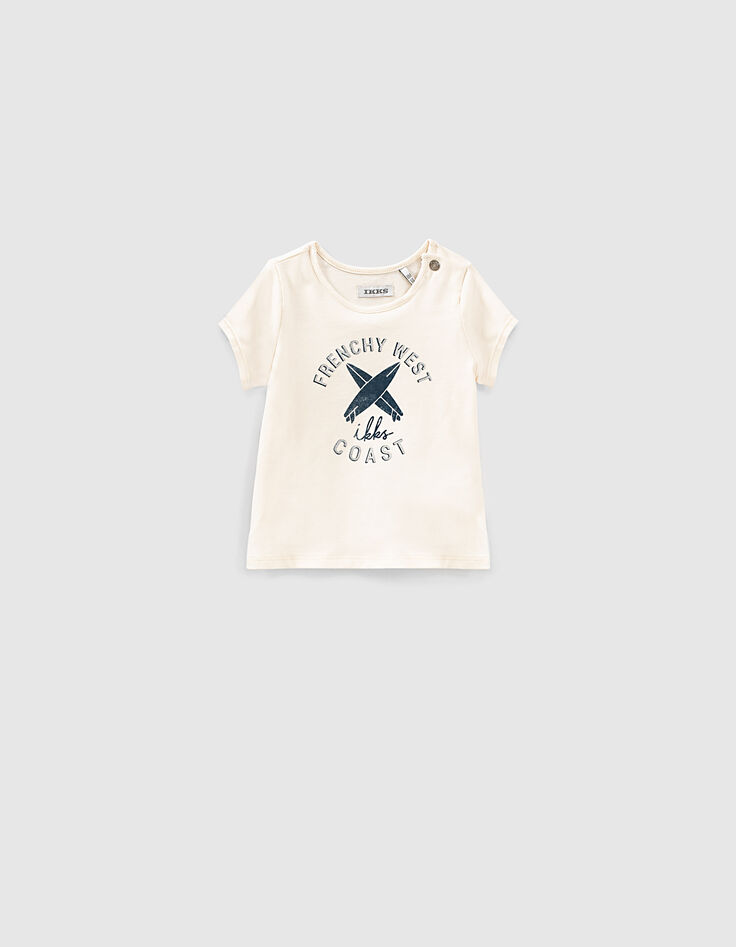 Ensemble robe navy et tee-shirt écru bébé fille-3 Ensemble robe navy et tee-shirt écru bébé fille-3