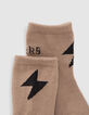 Calcetines negro y beige bebé niño-5