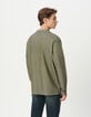 Camiseta manga larga caqui hombre-4