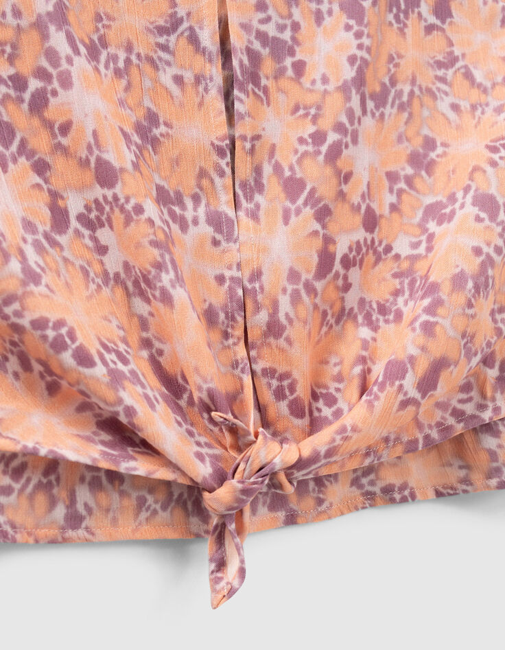 Girls’ violet psychedelic flower print camisole-5