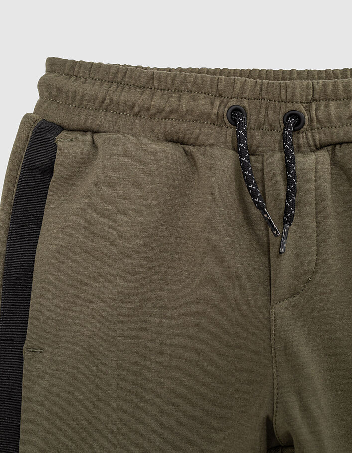 Boys’ khaki joggers with side braid