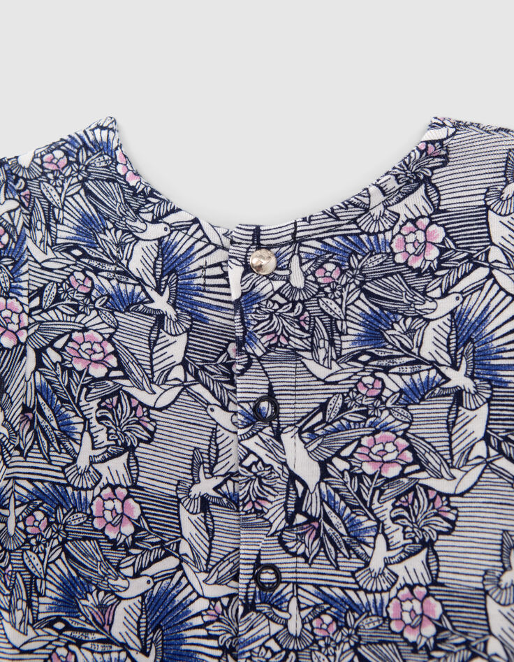 Vestido crudo colibrís wax bebé niña-6