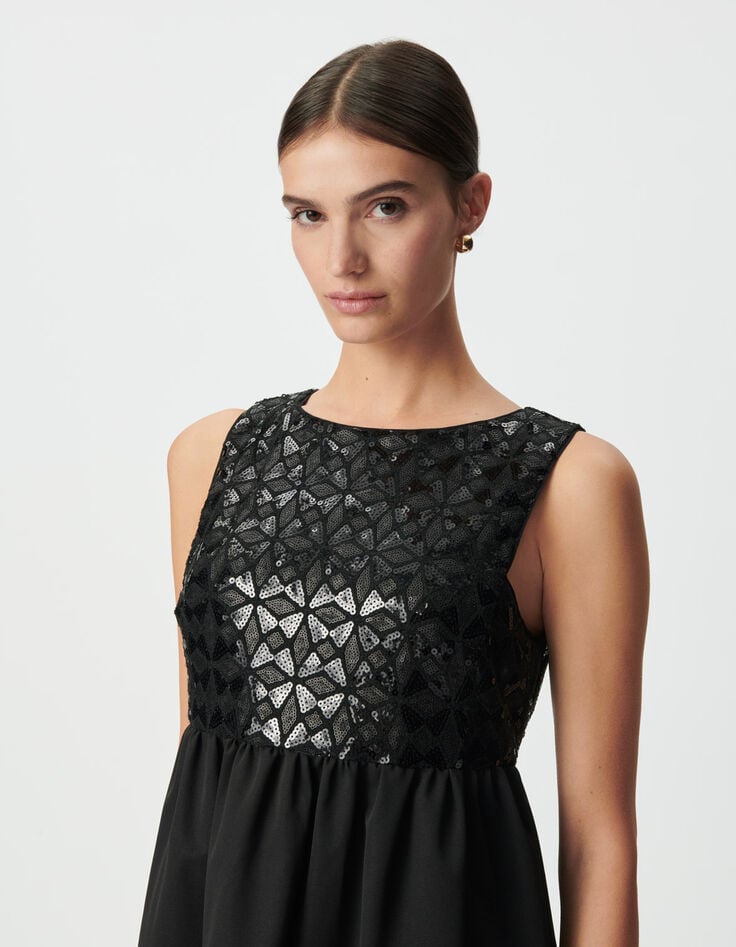 Vestido negro bordados lentejuelas gr&aacute;ficas mujer-4