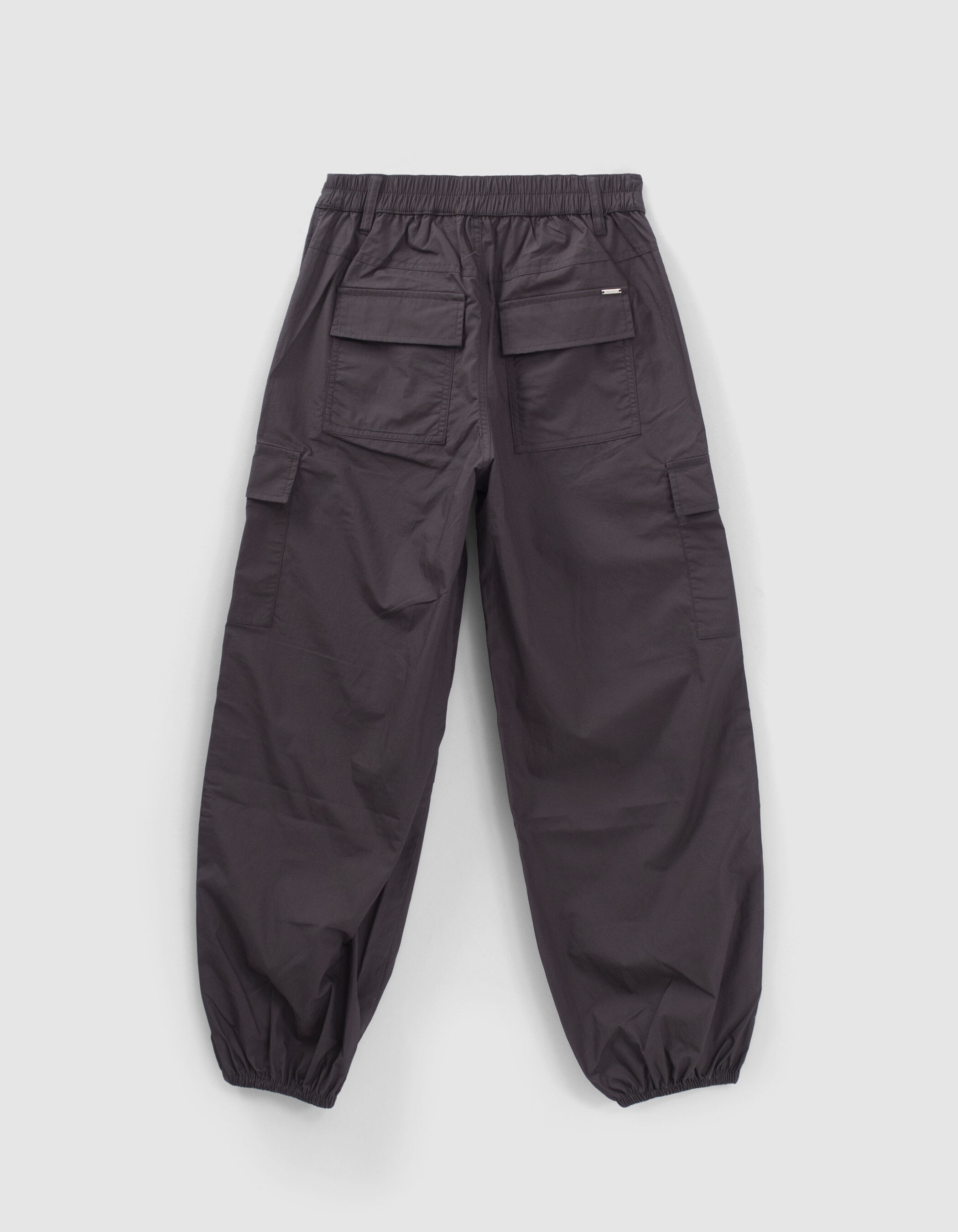 Girls grey parachute style canvas COMBAT trousers