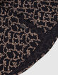 Men's black SLIM shirt with skull and flowers print-7