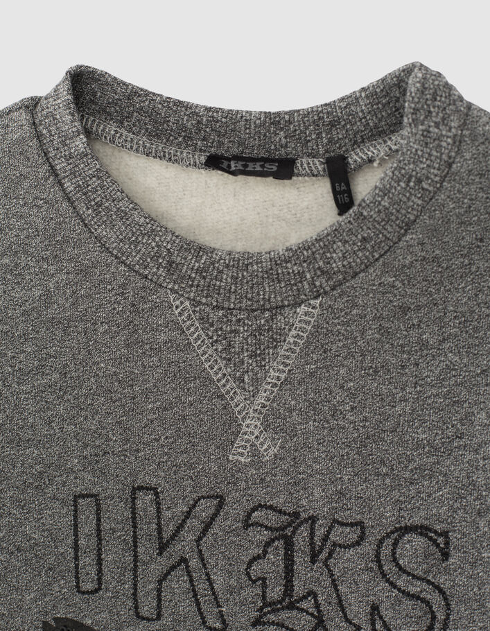 Sweat gris à message avec sequins brodés garçon  - IKKS