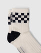 Jungensocken in Marineblau, Weiß und Blau-5
