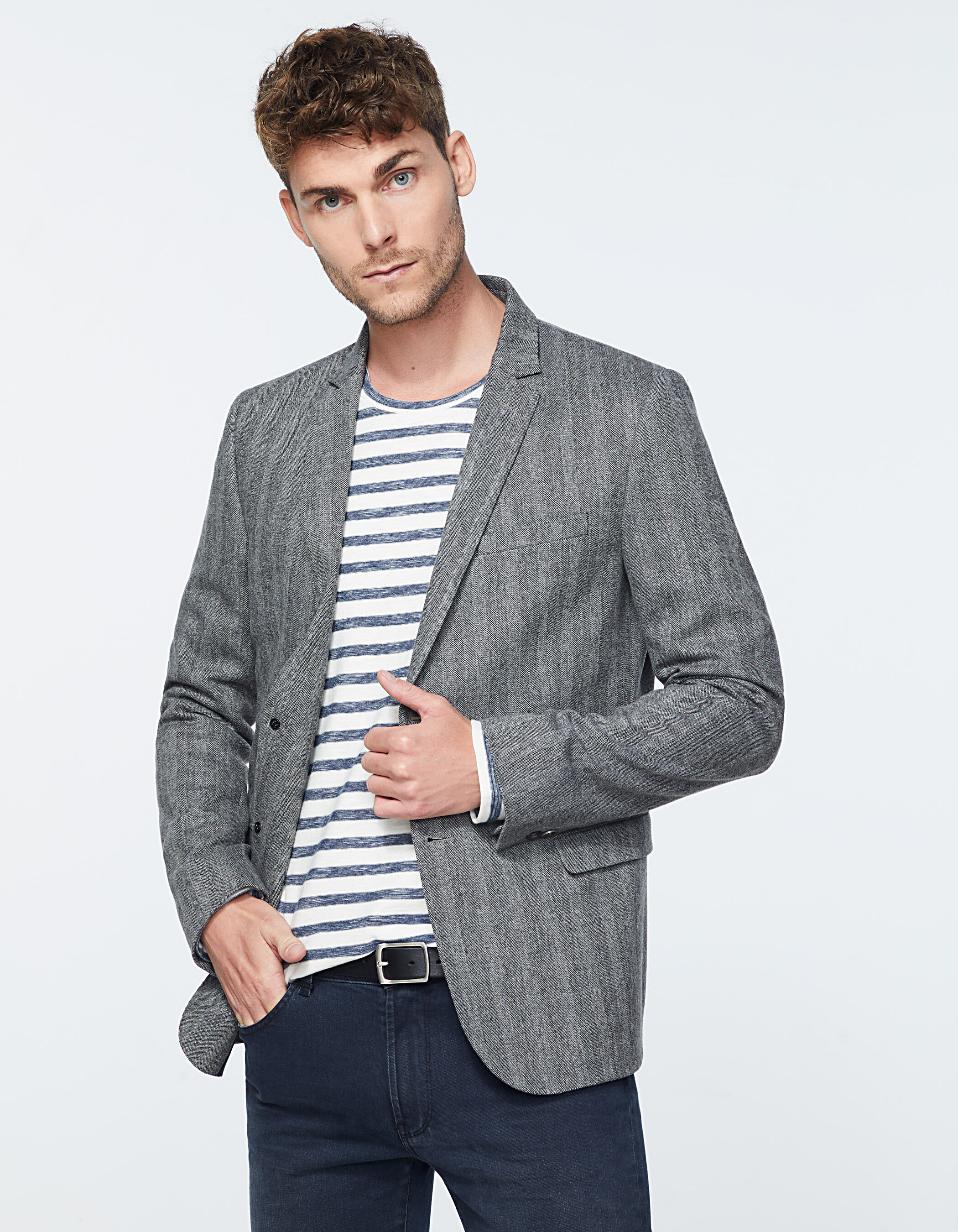 Veste gris homme discount