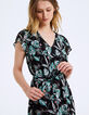 Vestido recto de crepé viscosa estampado floral -1