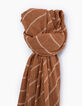 Men&rsquo;s saffron striped scarf-2