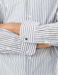 Chemise REGULAR bleu ray&eacute;e 100% coton Homme-8