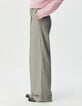 Women&rsquo;s grey suit trousers with pink stripes-3