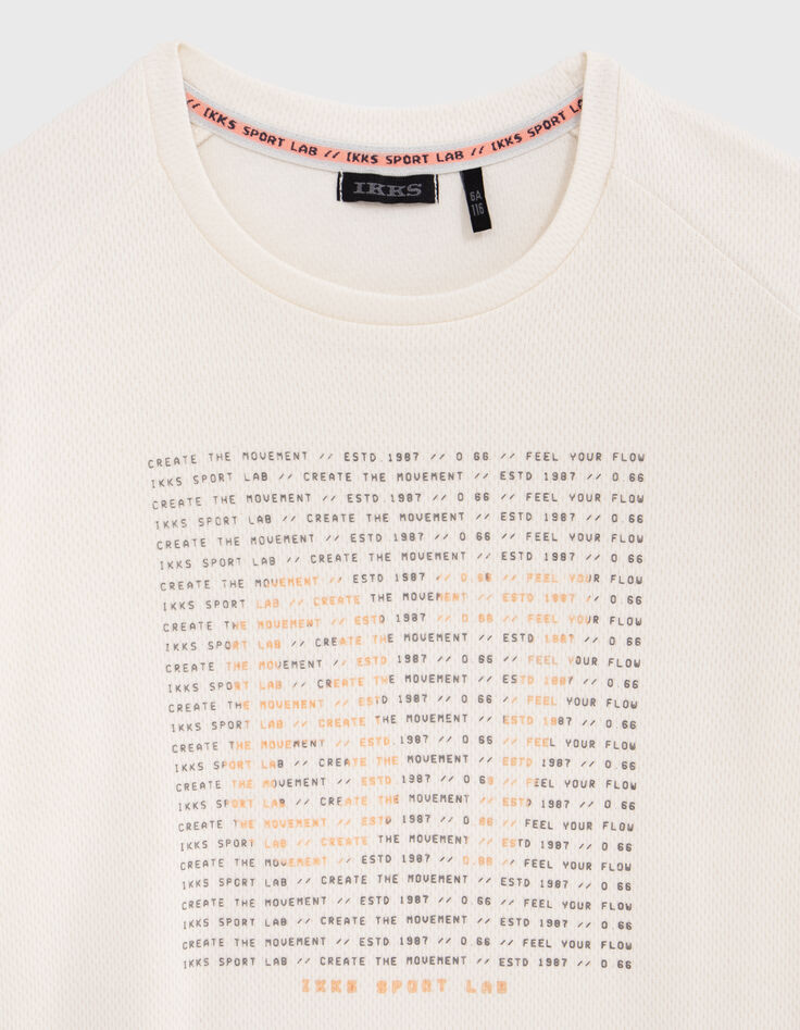 Thermoreaktives T-Shirt, Jungen, Ecru, ausgefallener Druck-3