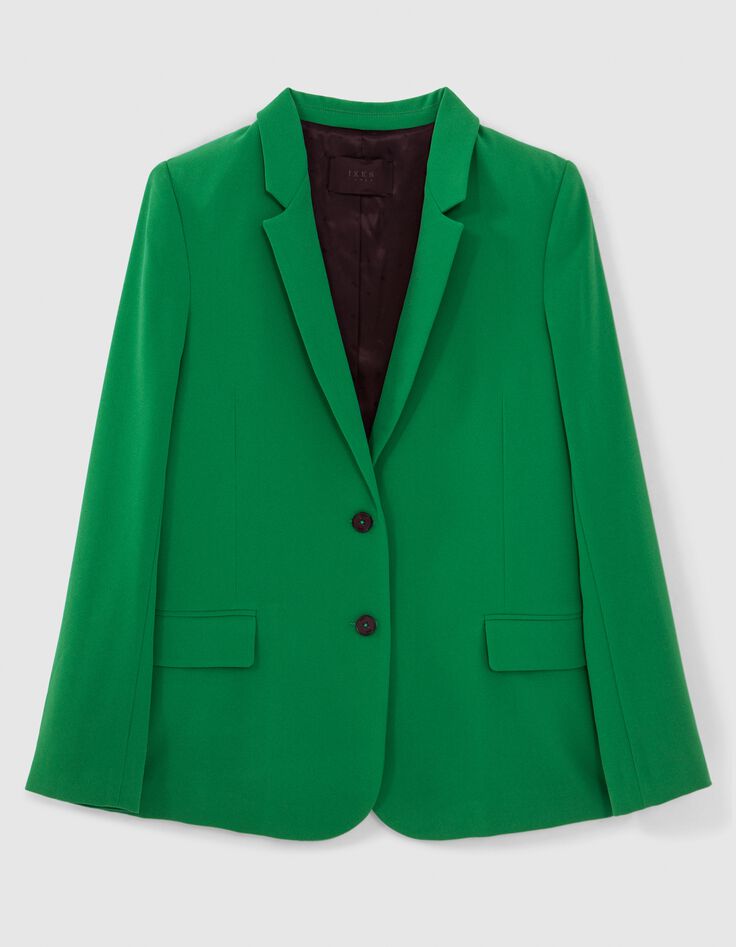 Veste de costume verte polyester recycl&eacute; Femme-7