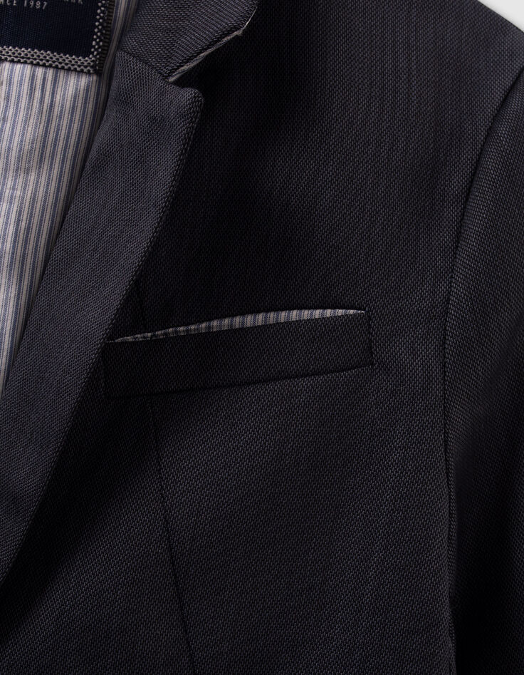 Boys' navy semi-plain suit jacket-4