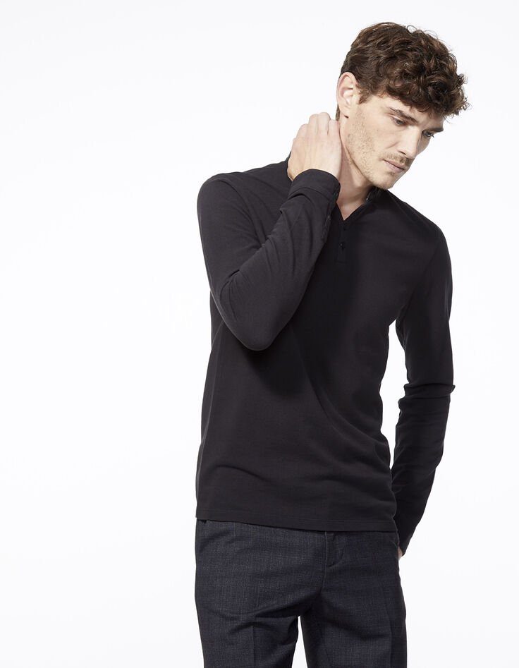 Polo negro hombre-2