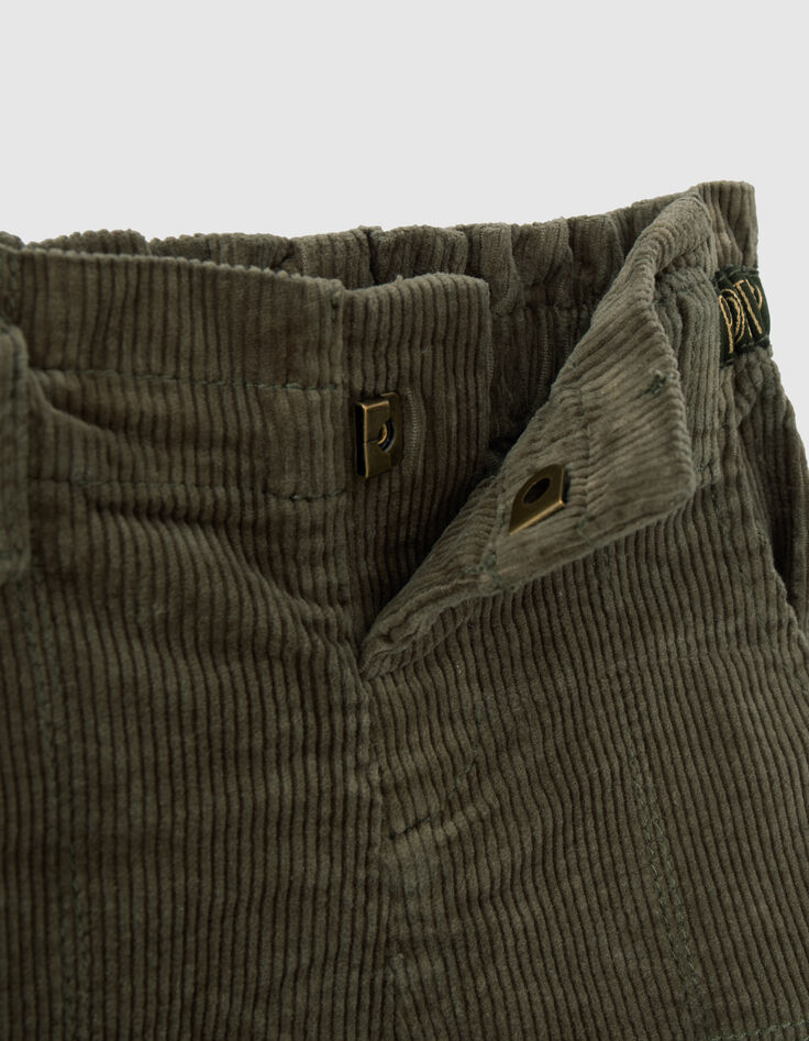 Pantalón de pana caqui para bebé niña-3