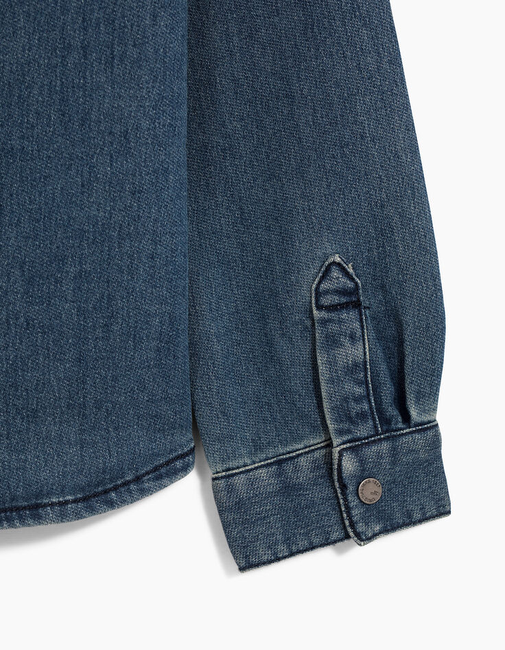 Surchemise en jean bleu garçon-4