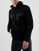 Sweat noir à capuche avec message Homme-1