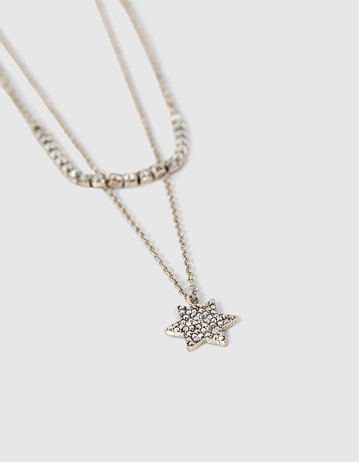 Women’s long necklace with diamante stars - IKKS