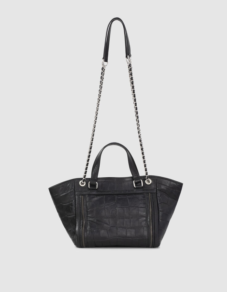 Sac cabas 1440 MEDIUM CROCO matelassé chevron femme-3