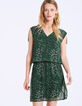 Fitted V-neck leopard print voile dress -3
