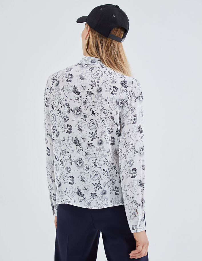 Camisa de crepé de viscosa estampado tatoo mujer-3