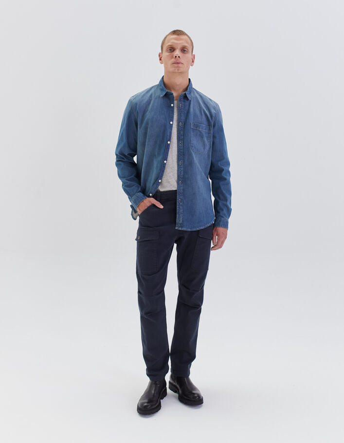 REGULAR jeanshemd indigoblauw Heren-7