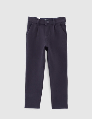 Navy tricot chinobroek jongens  - IKKS