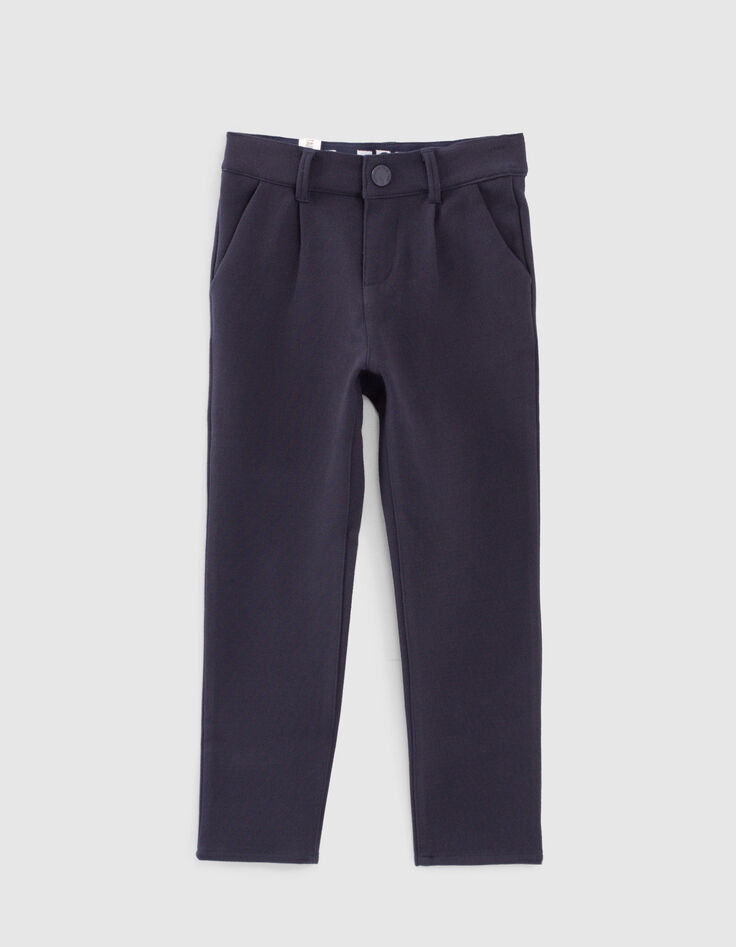 Navy tricot chinobroek jongens -1